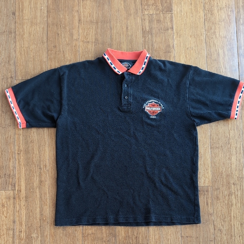Harley-Davidson UAE Dubai Black and Orange Polo